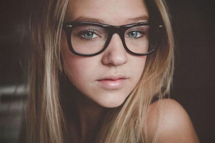 girl with glasses