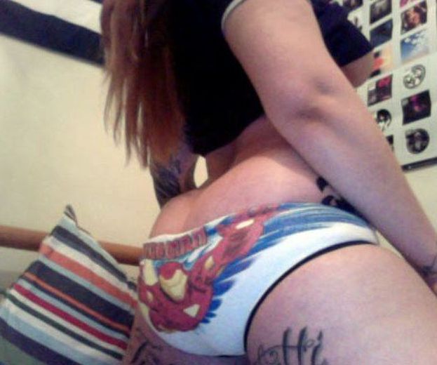 girl wearing superhero panties