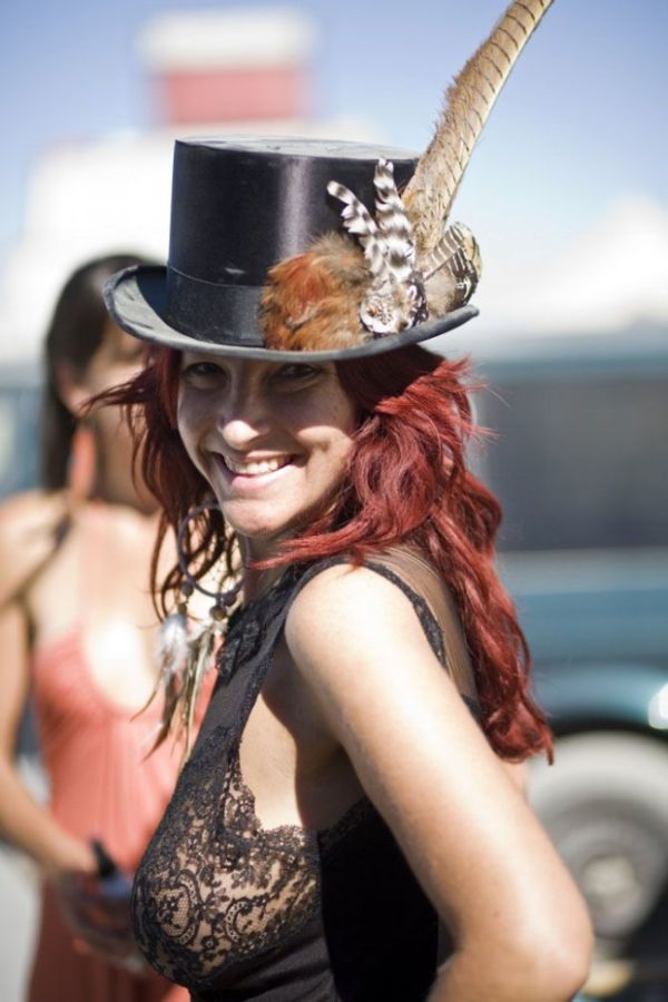 Burning man girls, Black Rock Desert, Nevada, United States