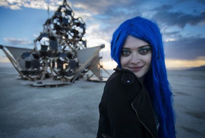 Burning man girls, Black Rock Desert, Nevada, United States