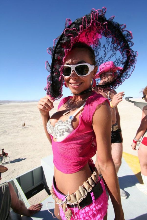 Burning man girls, Black Rock Desert, Nevada, United States