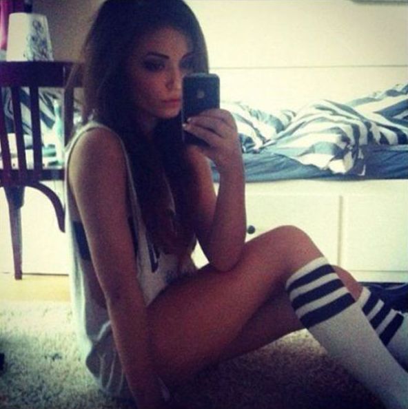 young teen girl with sexy socks