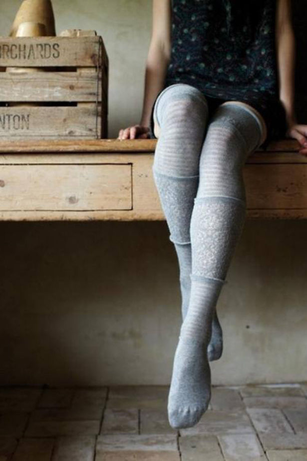 young teen girl with sexy socks