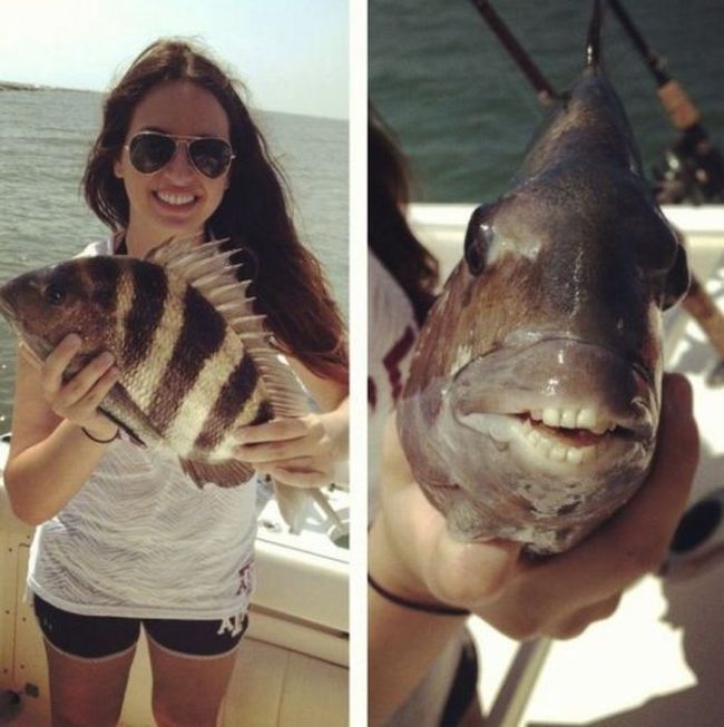 young fishing girl