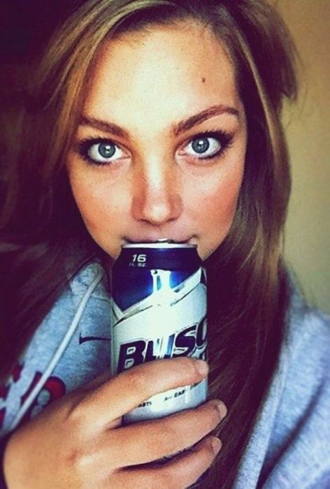 girl with beer