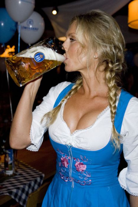 girl with beer