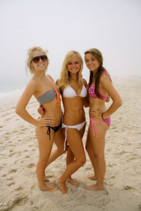 young summer and bikini beach girls