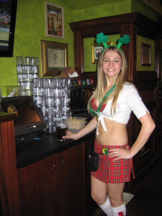 girl wearing a kilt