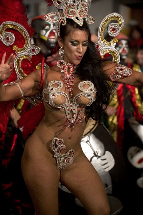 Girls from Uruguayan Carnival 2014, Montevideo, Uruguay