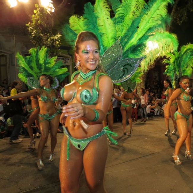 Girls from Uruguayan Carnival 2014, Montevideo, Uruguay