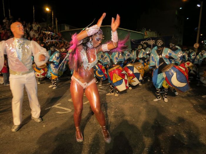 Girls from Uruguayan Carnival 2014, Montevideo, Uruguay