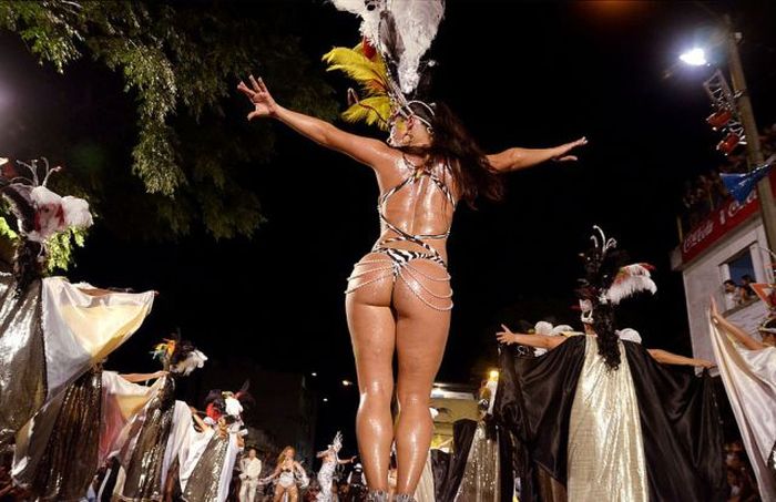 Girls from Uruguayan Carnival 2014, Montevideo, Uruguay