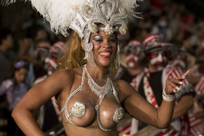 Girls from Uruguayan Carnival 2014, Montevideo, Uruguay