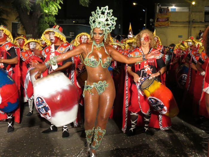 Girls from Uruguayan Carnival 2014, Montevideo, Uruguay