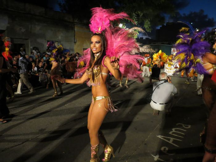 Girls from Uruguayan Carnival 2014, Montevideo, Uruguay