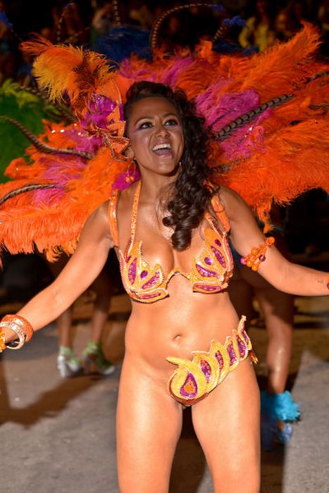 Girls from Uruguayan Carnival 2014, Montevideo, Uruguay