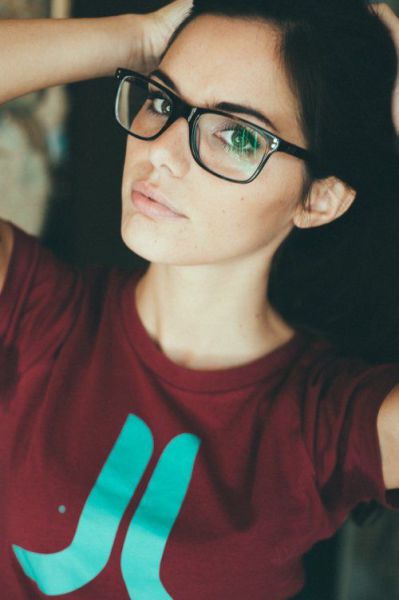 girl with glasses