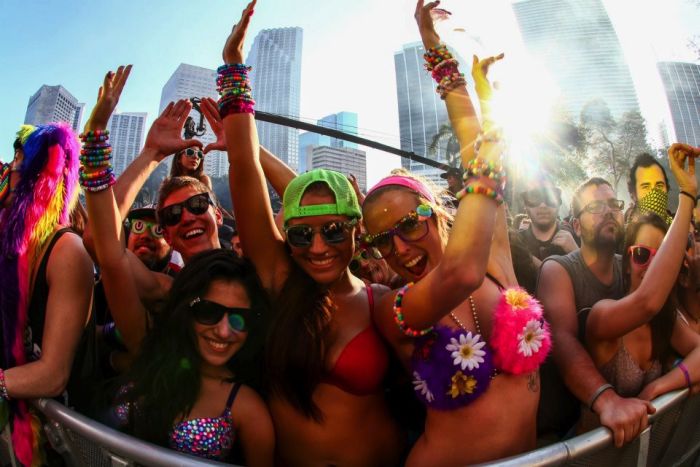 Ultra Music Festival 2014 girls, Miami, Florida, United States