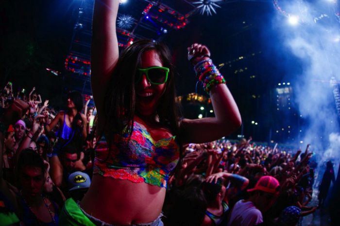 Ultra Music Festival 2014 girls, Miami, Florida, United States