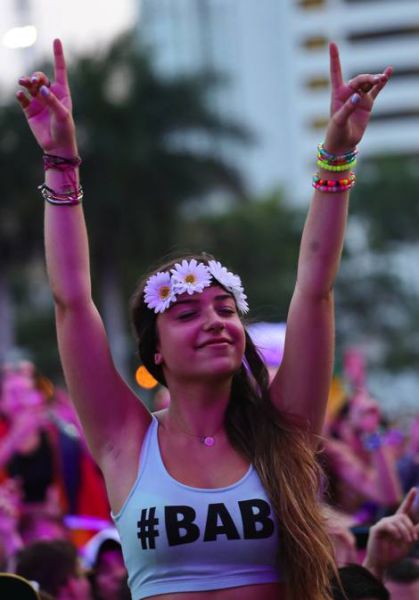 Ultra Music Festival 2014 girls, Miami, Florida, United States