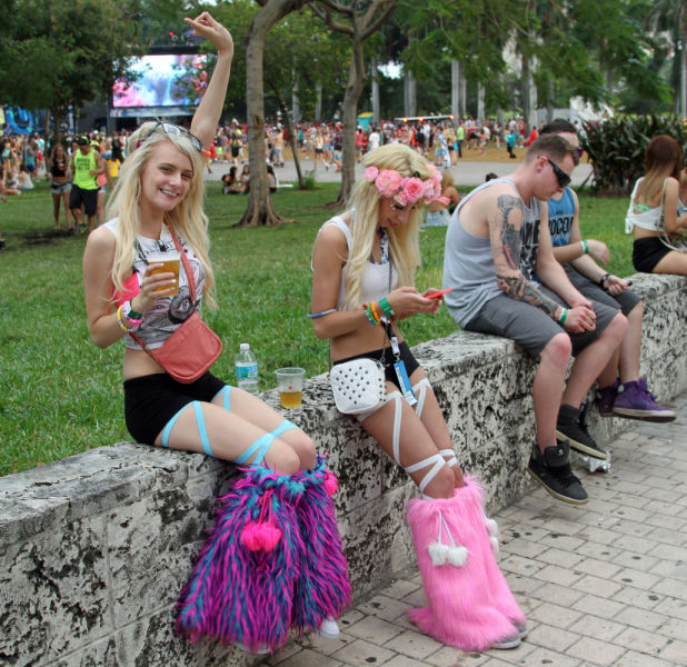 Ultra Music Festival 2014 girls, Miami, Florida, United States