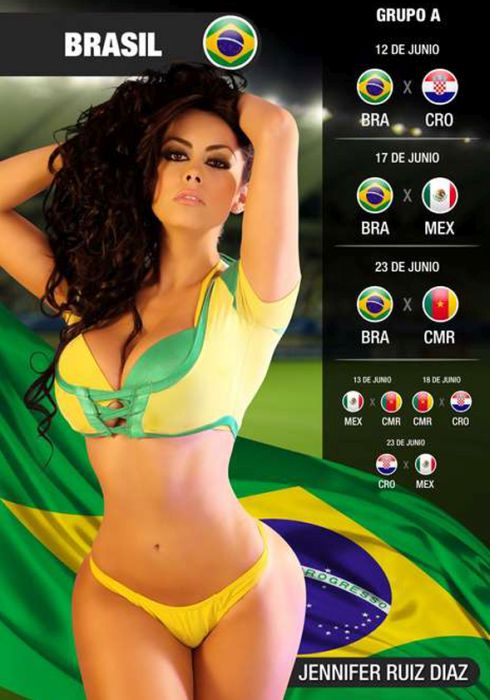 2014 FIFA World Cup Calendar girls