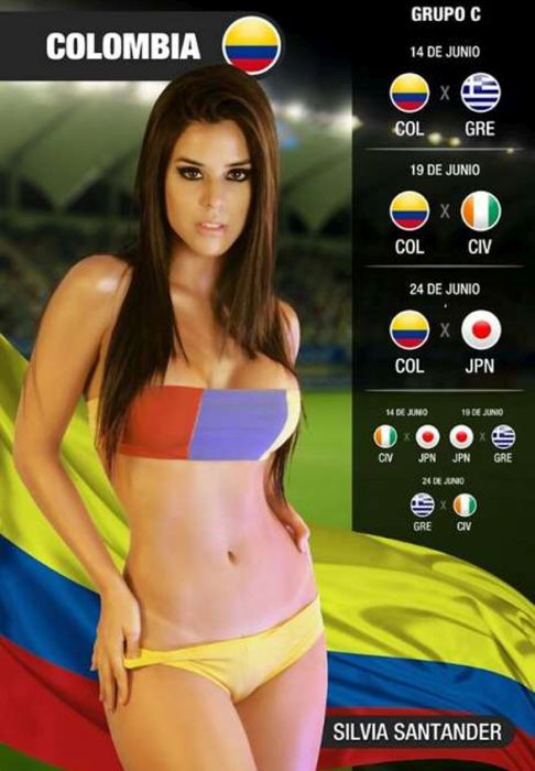 2014 FIFA World Cup Calendar girls
