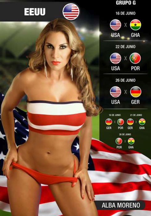 2014 FIFA World Cup Calendar girls