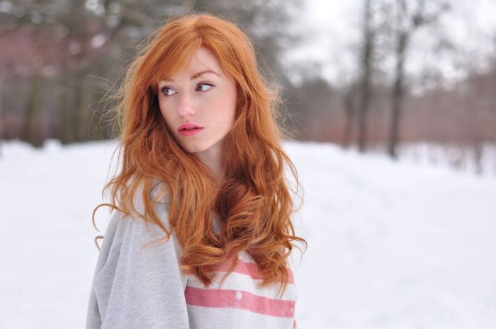 young red haired girl portrait