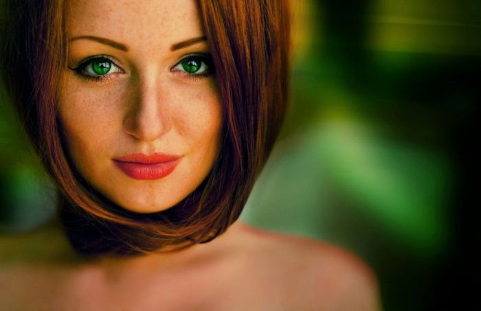 young red haired girl portrait