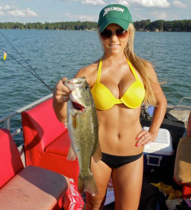 young fishing girl