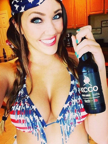 girl with the american flag