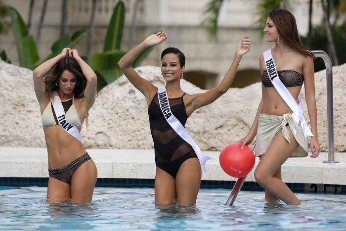 Contestants of beauty pageant, Miss Universe 2014, Miami, Florida, United States