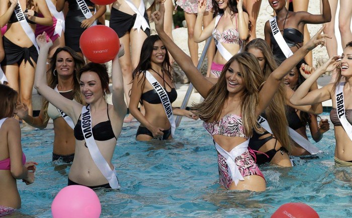Contestants of beauty pageant, Miss Universe 2014, Miami, Florida, United States