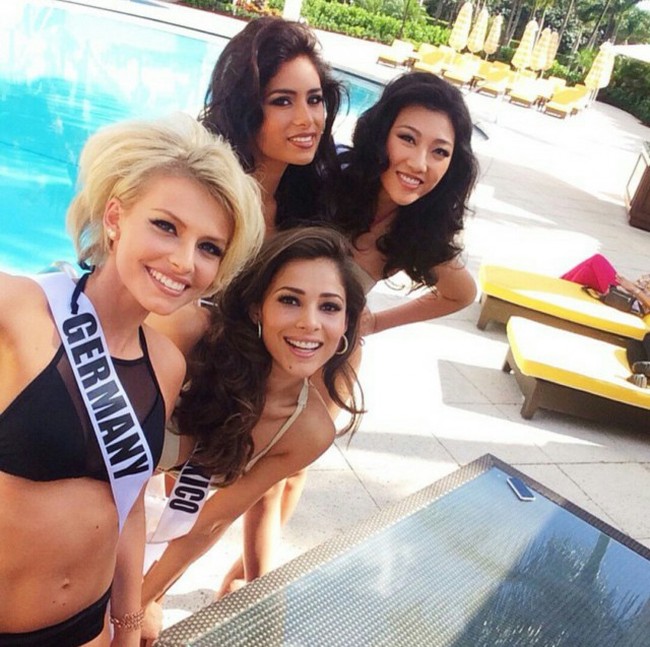 Contestants of beauty pageant, Miss Universe 2014, Miami, Florida, United States