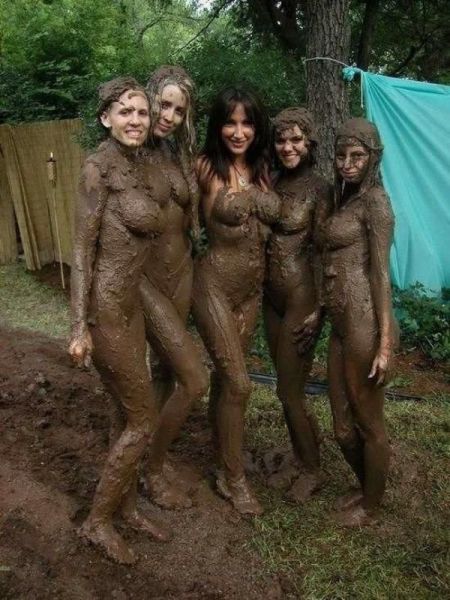 dirty girls in mud