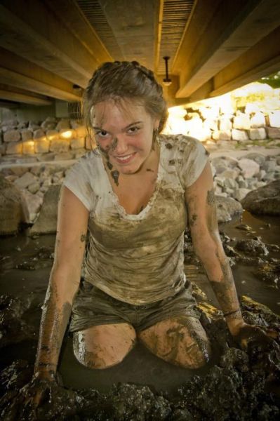 dirty girls in mud