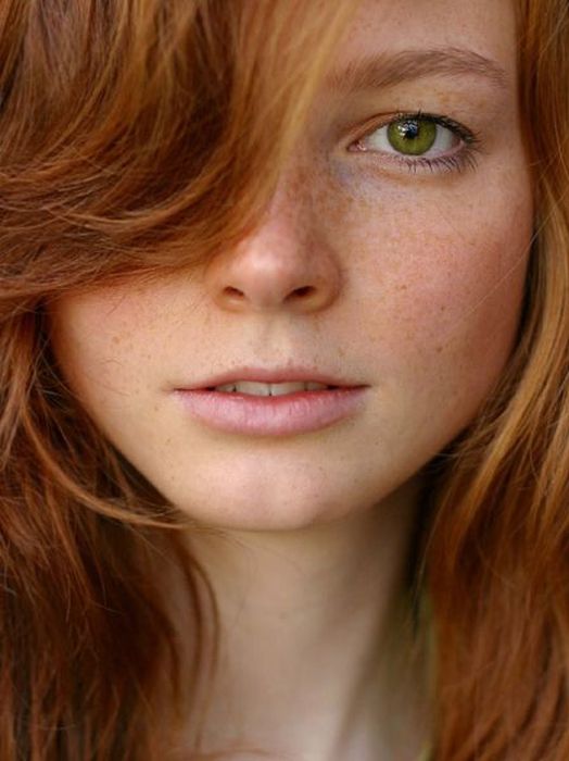 young red haired girl portrait