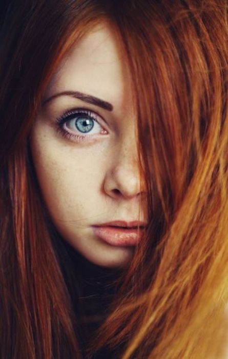 young red haired girl portrait