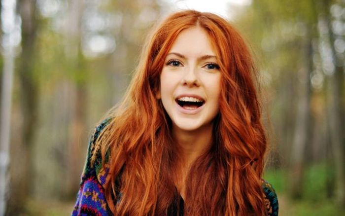 young red haired girl portrait