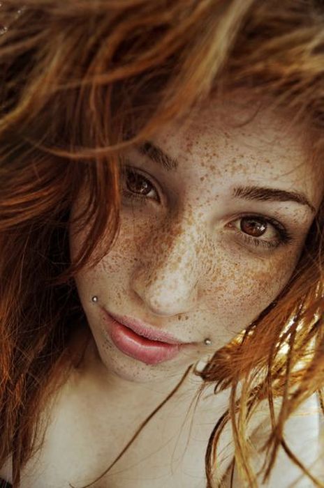 young red haired girl portrait