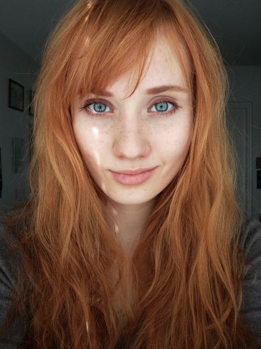 young red haired girl portrait