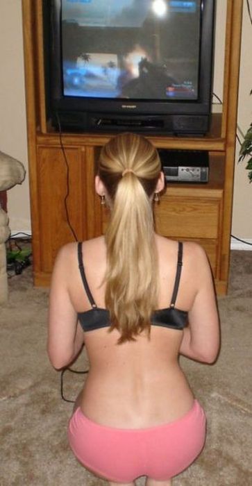 girl playing video games
