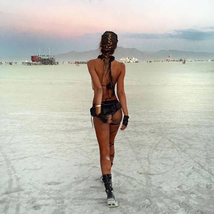 Burning man girls, Black Rock Desert, Nevada, United States