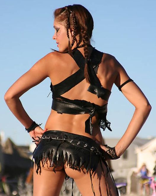 Burning man girls, Black Rock Desert, Nevada, United States