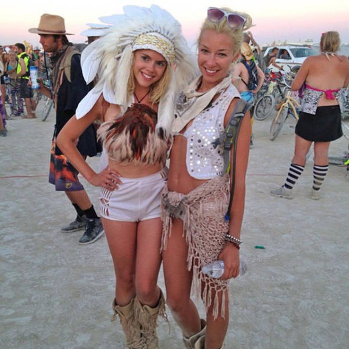 Burning man girls, Black Rock Desert, Nevada, United States