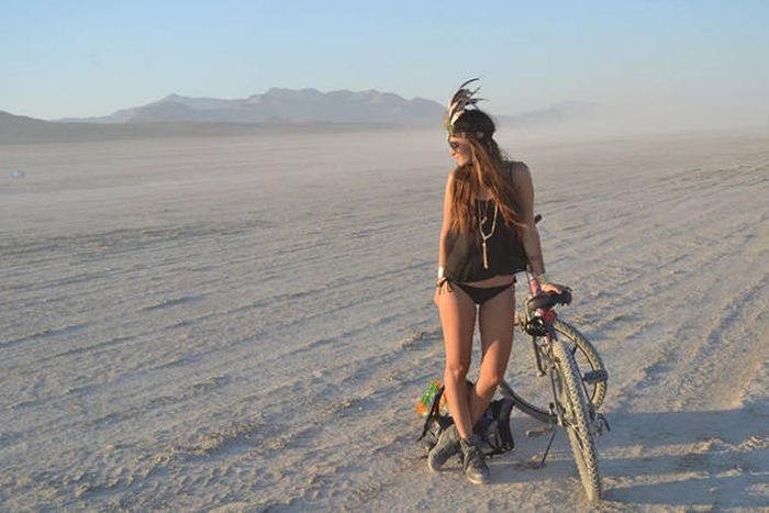 Burning man girls, Black Rock Desert, Nevada, United States