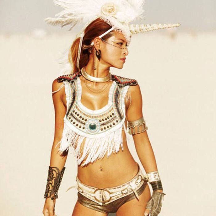 Burning man girls, Black Rock Desert, Nevada, United States