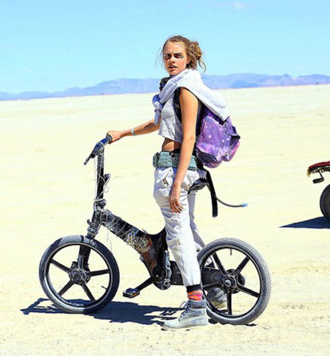 Burning man girls, Black Rock Desert, Nevada, United States