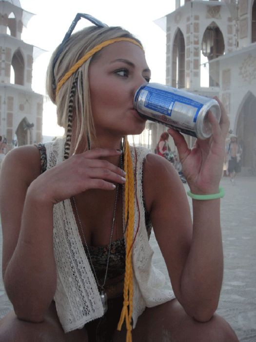 Burning man girls, Black Rock Desert, Nevada, United States